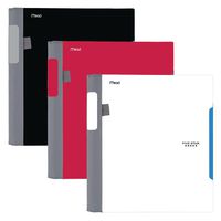 Five Star Advance Spiral Notebooks, 1 Subject, College Ruled Paper, 100 Sheets, 11" x 8-1/2", Black, White, Red, 3 Pack (38631)