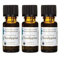 Swanson Certified Organic Eucalyptus Essential Oil 0.5 fl Ounce (15 ml) Liquid (3 Pack)