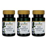 Swanson Triple Magnesium Complex 400 Milligrams 30 Capsules (3 Pack)