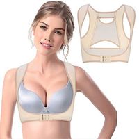 Adjustable Underwear Lady Chest Breast Support Back Shoulder Posture Corrector Band, Female X Type Pattern Body Sculpting Strap Vest Prevent Humpback Chest Sagging, Outside Enlarge (M)