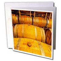 3dRose US, Yakima Valley. Wine Matures In Barrel Room. Greeting Cards, 6" x 6", Set of 12 (gc_191826_2)