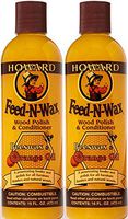 Howard Products FW0016 Wood Polish & Conditioner, 16 oz, orange, 16 Fl Oz 2 Pack