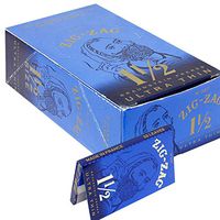 Full Box Zig Zag Ultra Thin Blue Cigarette Rolling Paper RYO 1 1/2 Gummed Paper