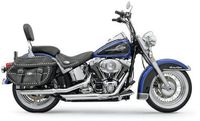 Bassani Xhaust Firepower Slip-On Exhaust with Baffles (Chrome Slash-Down) for 07-17 Harley FLSTC