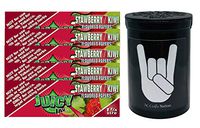Herb Airtight Container Fresh Kettle with Juicy Jay's Strawberry Kiwi 1.25 Flavored Hemp Rolling Papers 5 Count DC Crafts Nation- Metal