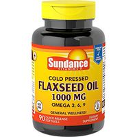 Sundance Flaxseed Oil 1000 mg Tablets, 90 Count