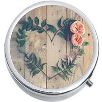 Flower Heart Medicine Vitamin Compact Pill Box