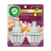 Air Wick plug in Scented Oil 2 Refills, Summer Delights, (2x0.67oz), Essential Oils, Air Freshener