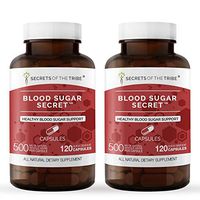 Secrets Of The Tribe - Blood Sugar Secret, Healthy Blood Sugar Support, Herbal Supplement Blend (2x120 Capsules)