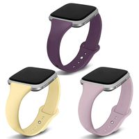 Kmasic Compatible Versa Bands（3-Packs）, Narrow Slim Soft Silicone Small Replacement Wristband for Versa/Versa Lite Edition Women Men, B-3 Pack, Small