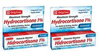 De La Cruz Hydrocortisone 1% Ointment, Maximum Strength, No Preservatives, Colors or Fragrances, Made in USA, 1 OZ. (2)
