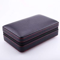 Cedar Cigar Humidor Set, Humidifying Leather Portable Travel Sealed Cigar Box Can Accommodate (4 Cigars)