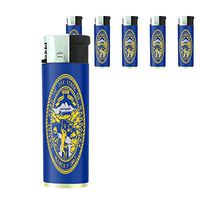 JS & Caren Nebraska State Flag Lighters S1 Set of 5 Electronic Flame Cigarette Smoking