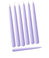 D'light Online Elegant Taper Premium Quality Candles, Hand-Dipped, Dripless and Smokeles - Set of 12 Individually Wrapped (12 Inch, Pale Lavender)