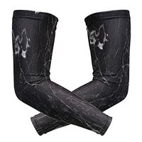 ZZKKO Black Marble Cooling Arm Sleeves Cover Uv Sun Protection for Men Women Running Golf Cycling Arm Warmer Sleeves 1 Pair