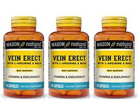 Mason Vitamins VeinErect - 80 Capsules, Pack of 3