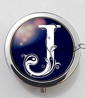 BlackKey Letter J 3-Compartment Decorative Pocket Gift Box Case Organizer for Pill, Color 1 -1380