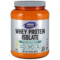 NOW Sports Nutrition, Whey Protein Isolate, 25 G With BCAAs, Creamy Vanilla Powder, 1.8-Pound
