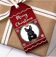 Scottish Terrier Dog Christmas Gift Tags (Present Favor Labels)