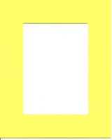 Pack of 10 8x10 Yellow Picture Mats with White Core Bevel Cut for 5x7 Pictures