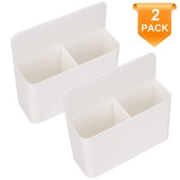 2 Pack Whiteboard Marker Holder, Magnetic Marker Holder, Wellerly Mighty Magnetic Dry Erase Markers Pen Holder Organizer with Powerful Neodymium Magnets for Glass Whiteboards (White)