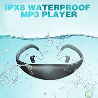 Tayogo 8GB Swimming Waterproof MP3 Player, IPX8 Waterproof Swimming Headphones, Work for 6-8 Hours Underwater 10FT, with Shuffle Feature - Black
