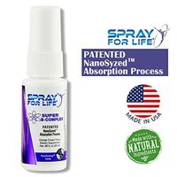 Spray for Life® Super B-Complex Vitamin Spray - Vegan Non-GMO - Nanotechnology Liquid Sublingual Supplement - 100% Absorbed Easily, with Folic Acid, Vitamin B1, B6, B9, B12 - 30 Days Supply