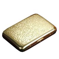 [Golden Carving]Fashion Durable Nobility Men's Cigarette Case Cig Holder