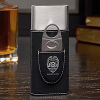 Police Badge Personalized Cigar Case (Custom Product)