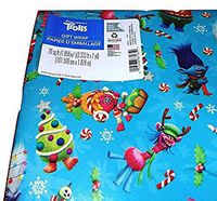 Christmas Wrapping Paper Merry Christmas Happy Holidays Paper Gift Greetings 1 Roll - Trolls