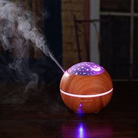 FLOGZONE Mini atomizing Household humidifier Large Capacity Mute Environmental Light Shadow Wood Grain Aromatherapy Machine Creative ultrasonic Night Light
