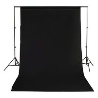 Backdrop, 1.6 * 3m Black Collapsible Picture Photo Photography Video Studio Background Backdrop Screen Paper for Photographers Television (US Stock)