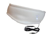 Tooks NextGen SPORTEC Band (Fleece) - Headphone Headband with Integrated Removable Headphones | New in-Line Remote with Microphone, Volume Adjust and Music/Call Control | Color: Winter White