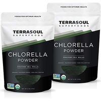 Terrasoul Superfoods Organic Chlorella Powder (Cracked Cell Walls), 12 Oz (2 Pack) - Sourced from Taiwan