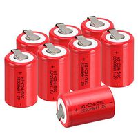 WINDMAX 10PCS 1.2V 2200mah Red 4/5 SubC Ni-CD Rechargable Batteries