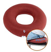 MQYH@ Medical Inflatable PVC Cushion Round Rubber Seat Cushion Medical Hemorrhoid Pillow Free Pump Comfortable Pillow Bed Haemorrhoid Pain, Coccyx & Tailbone Pain, Sores Great for Wheelchairs, Brown