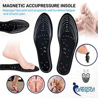 Mindinsole Acupressure Magnetic Massage Insoles for Men/Women, Foot Massager Shoe-pad Foot Therapy Reflexology Pain Relief Shoe Insoles | Memory Foam Inserts - Unisex (Black)