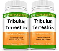 2 Bottles Tribulus Terrestris 1000mg Per Serving 180 Total Capsules KRK Supplements