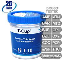 MiCare [25pk] - 12-Panel Multi Drug Test Cup (AMP/BAR/BUP/BZO/COC/mAMP/MDMA/MTD/OPI/OXY/PCP/THC with A3) #MI-TDOA-6124A3