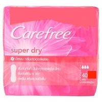 Carefree Super Dry Panty liners -Shower Fresh Scent 40 count (Pack of 3) absorb wetness in seconds so you feel cleaner & fresher everyday