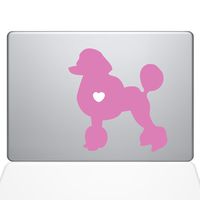 The Decal Guru I Love My Poodle Decal Vinyl Sticker, 15" MacBook Pro (2016 & Newer Models), Pink (1474-MAC-15X-BG)