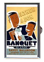 Father & Son Banquet 1930s Chicago Retro Decorative Pill Box