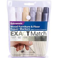 Rejuvenate Exact Match Wood Furniture and Wood Floor Repair Markers for White Furniture & Gray Furniture and Floors - 6 Colors