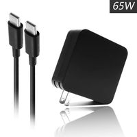 65W USB C Replacement for Lenovo Yoga 910 720-13 2nd ;ThinkPad X1 T480 P52S 13 Ideapad 720S Laptops Power Type C Supply Cord