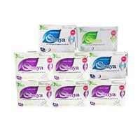 SHUYA Anion Scented Sanitary Feminine Pads Regular Overnight and Panty Liners Combined Package-96Count (8Packs)