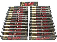 RAW Classic Black King Size Slim Natural Unrefined Ultra Thin 110mm Rolling Papers (25 Packs)