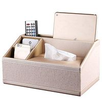 T-ZJHC European Fashion Multi-Function Tray Living Room Desktop Remote Control Napkin Paper Storage Box, Beige Snowflake Fragment Trapezoid