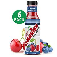 CHERRISH Tart Cherry Juice Original 12oz - 6 Pack Case - Extreme Hydration Improved Sleep Quality All Natural Sugar Sore Muscle Recovery Anti-inflammatory Sports Drink Healthy Snack (Blueberry)