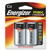 EVEREADY BATTERY Max Alkaline Batteries, C, 2 Batteries/Pack, New