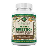 Healthy Digestion Restores Gut Health I Turmeric Triphala Yellow Dock Aid Colon Cleanse Liver Detox Arthritis Bloating Gas I Probiotic Alternative I Boost GI Tract Wellness by Herbalist's Best (1)